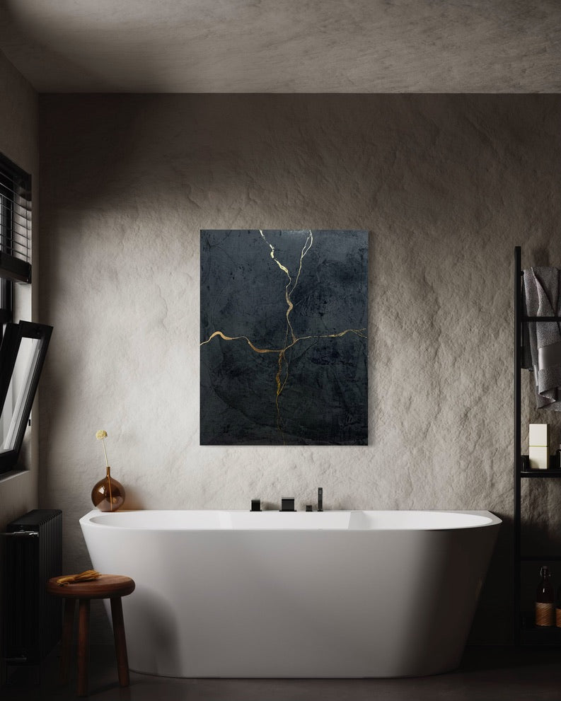 Charcoal blend + Gold veining